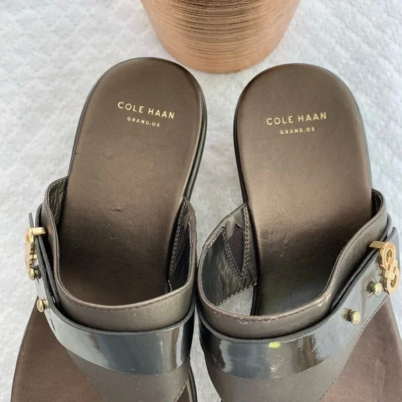 NWT COLE HAAN Brown Woman Thong Sandal size 8B - Picture 9 of 9